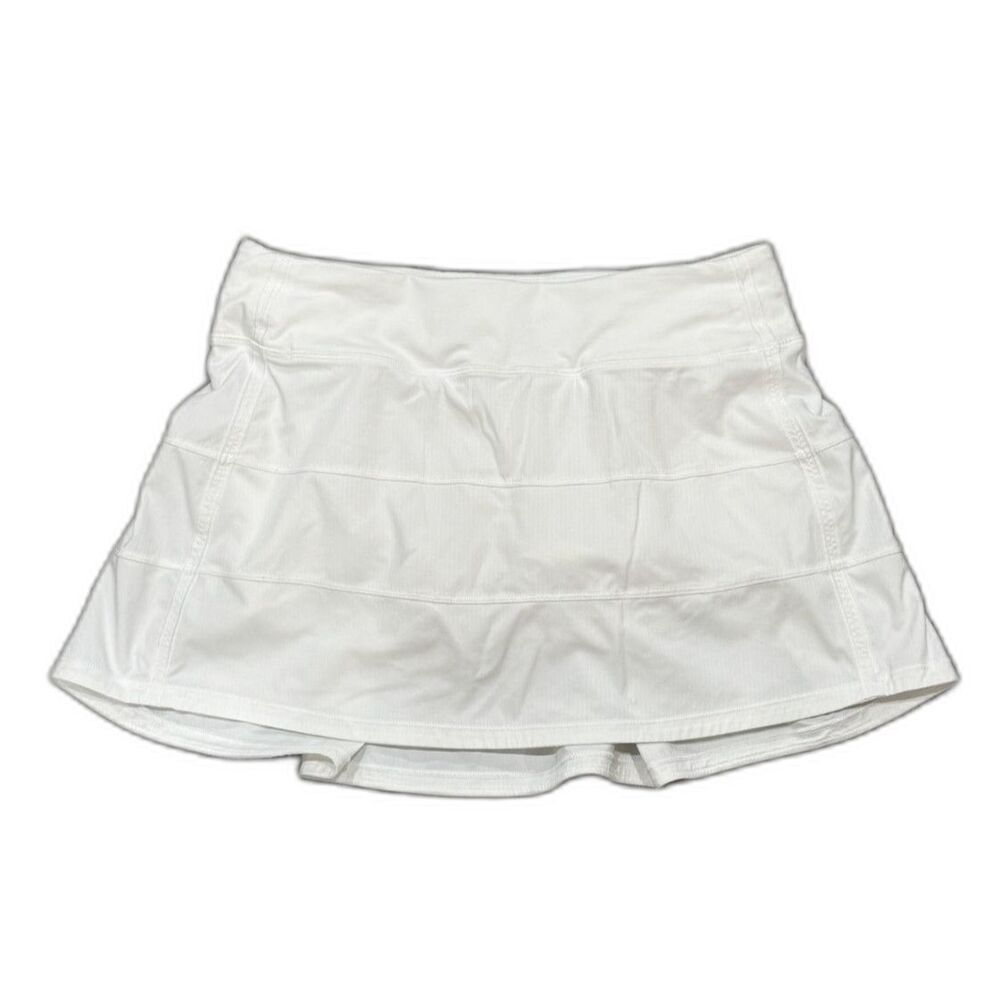 Lululemon Pace Rival Skirt - White | Size 6 | Long (13.5") | Mid-rise - Picture 4 of 6